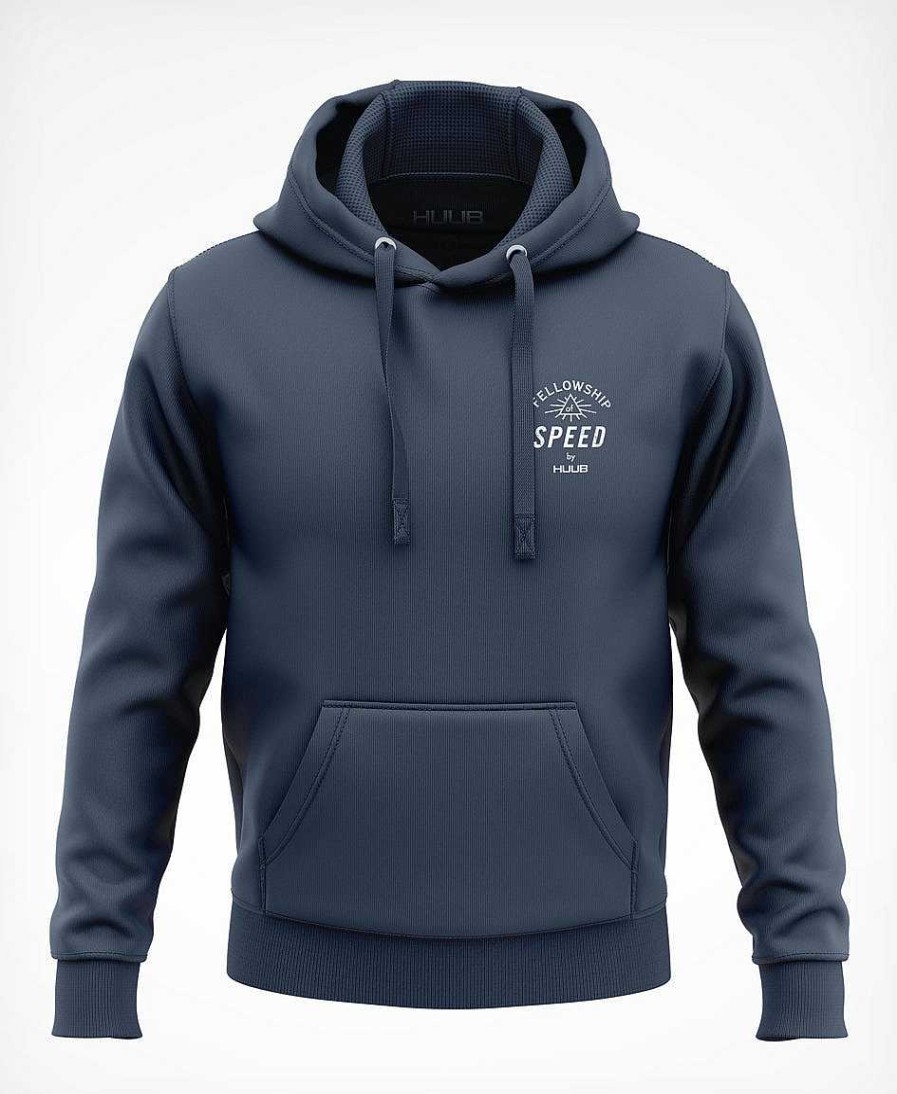 Herren HUUB Freizeit | Fellowship Of Speed Kapuzenpullover – Navy Melange