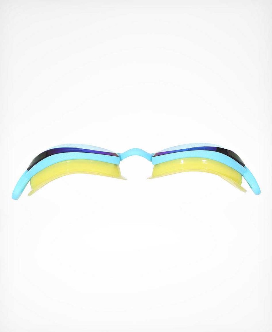 Herren HUUB Brillen | Pinnacle Air Seal Schwimmbrille – Aqua/Fluo Gelb