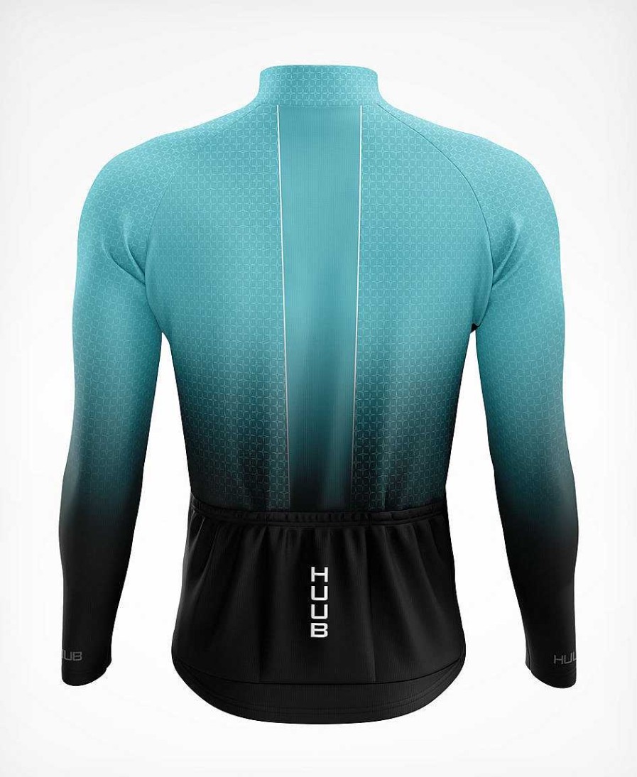 Damen HUUB Jacken | Althea Thermo-Langarmtrikot Schwarz/Blaugrun – Damen