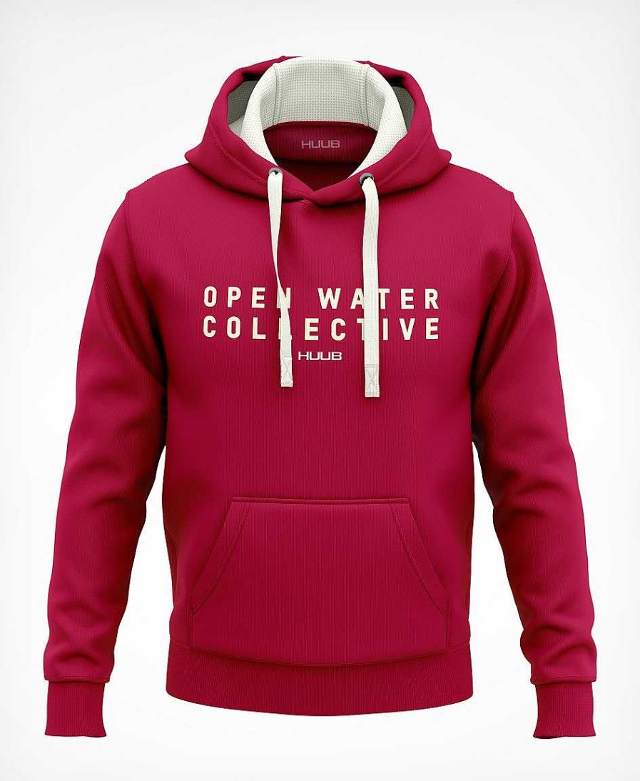 Herren HUUB Freizeit | Open Water Collective Kapuzenpullover – Cranberry