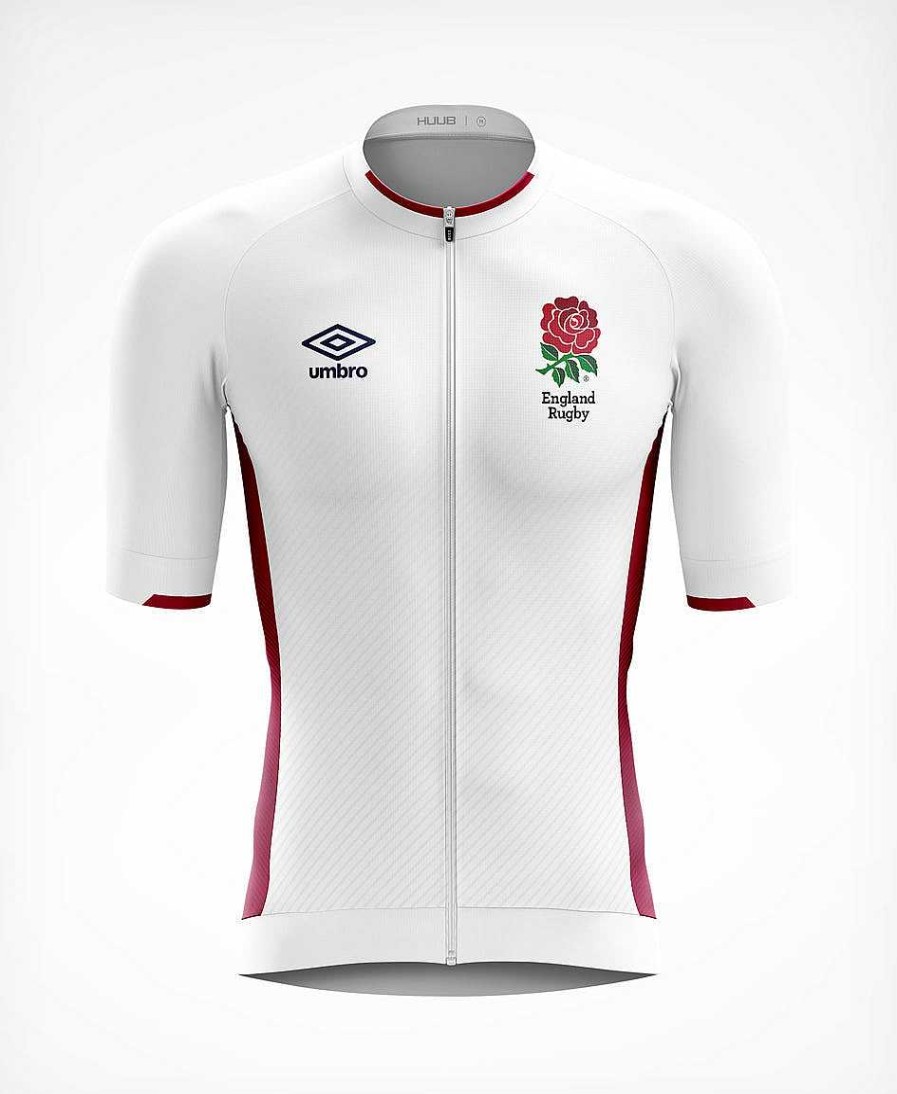 Herren HUUB Trikots Und Trägerhosen | England Rugby Kurzarmtrikot Weis/Rot