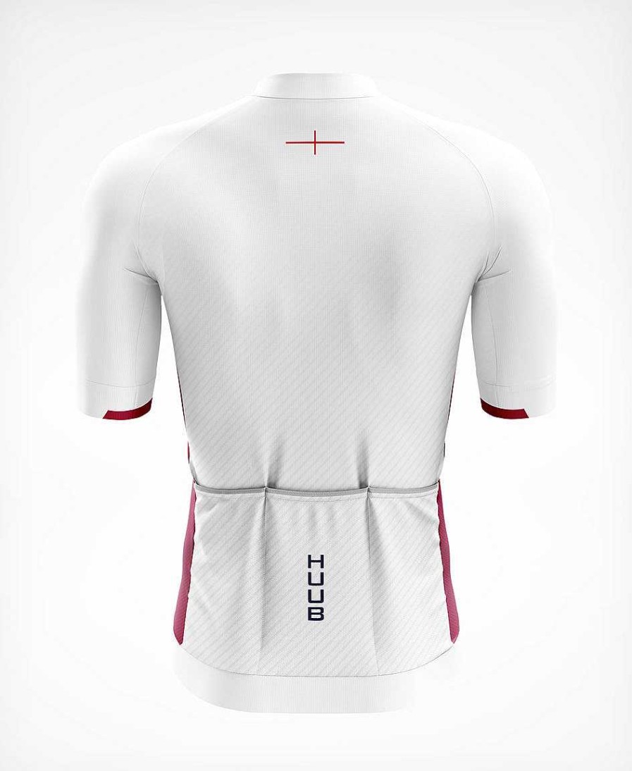 Herren HUUB Trikots Und Trägerhosen | England Rugby Kurzarmtrikot Weis/Rot